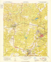 1950 Map of Southern Pines, NC — High-Res | Pastmaps